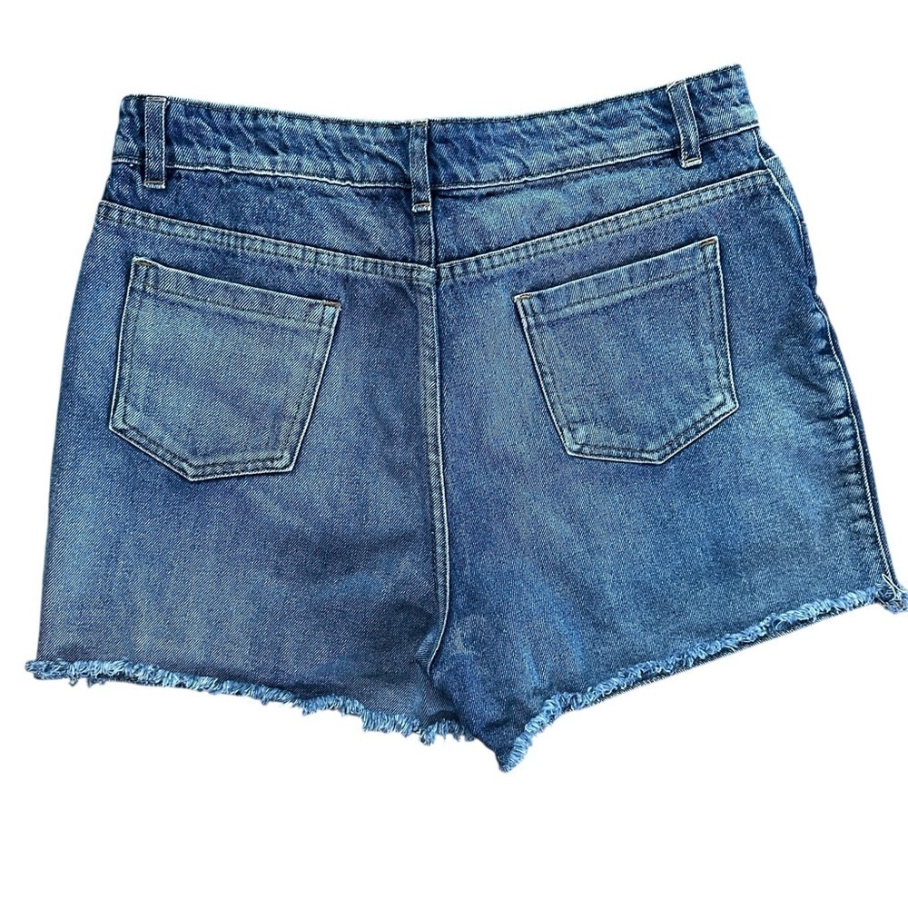 Sassafras Heart-Print Denim Shorts – Women’s L - Picture 3 of 9